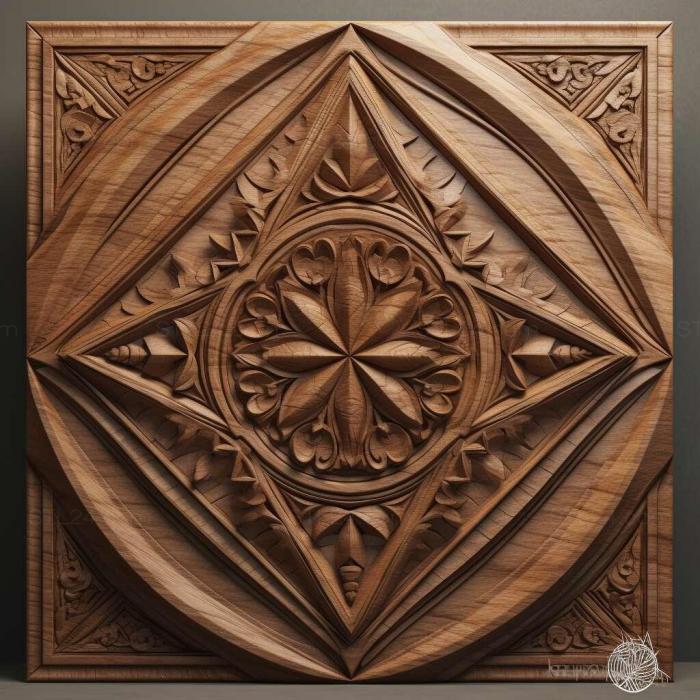 Patterns and decorations (Diamond T 981 1, PATTERN_841) 3D models for cnc