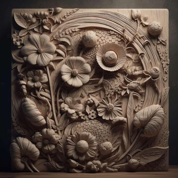 Patterns and decorations (stl Cecidophyopsis 3, PATTERN_859) 3D models for cnc
