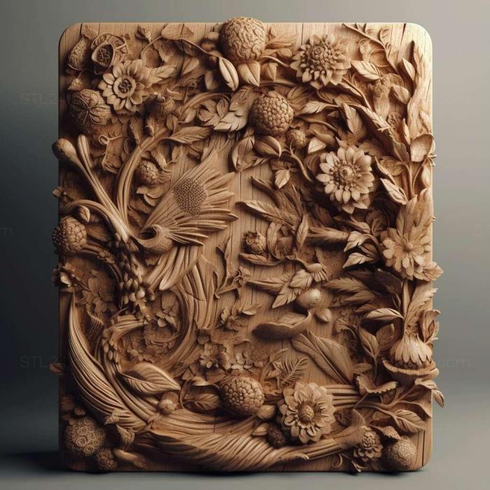 Patterns and decorations (stl photorealistic highly 2, PATTERN_870) 3D models for cnc