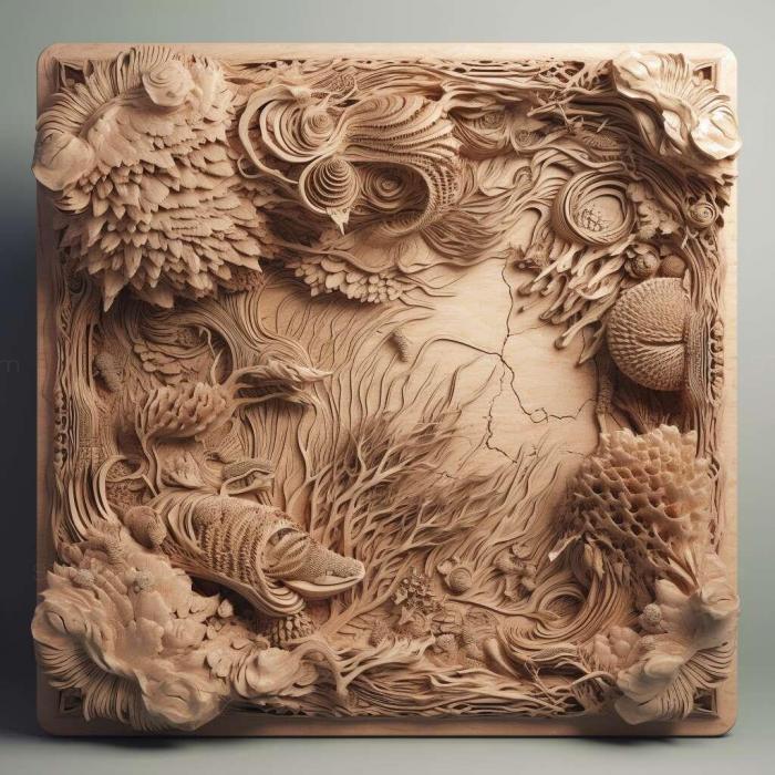 Patterns and decorations (stl Hydrochasma digitatum 2, PATTERN_874) 3D models for cnc