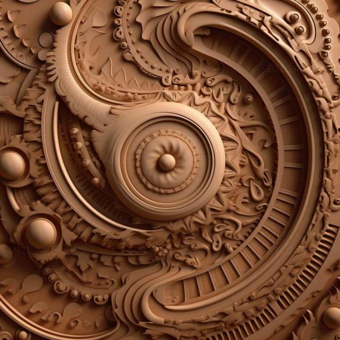 Patterns and decorations (st Benoit BMandelbrot 2, PATTERN_886) 3D models for cnc