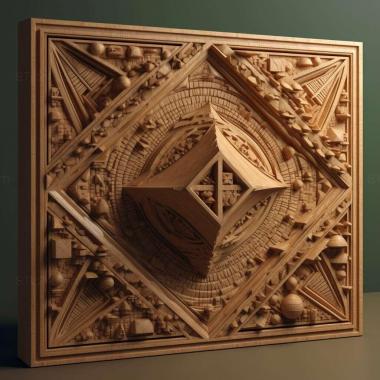 Patterns and decorations stl Delta conoideum 1 3d model