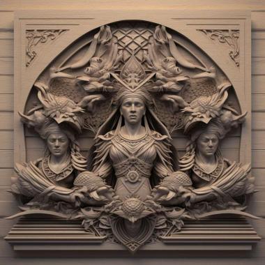 Patterns and decorations stl Delta conoideum 4 3d model