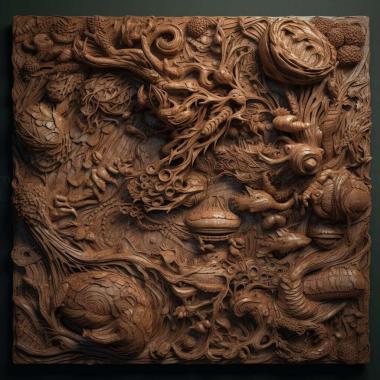 Patterns and decorations stl Baikalospongia intermedia 4 3d model