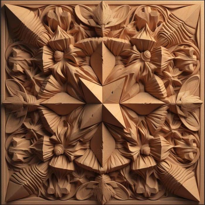 Patterns and decorations (stl Halysidota tessellaris 2, PATTERN_974) 3D models for cnc