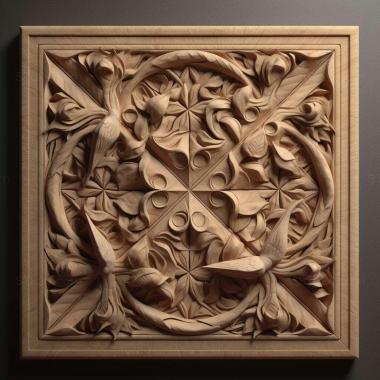 Patterns and decorations stl Halysidota tessellaris 3 3d model