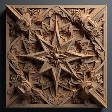 Patterns and decorations stl Halysidota tessellaris 4 3d model