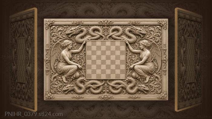 Восточные драконы играют в шахматы
