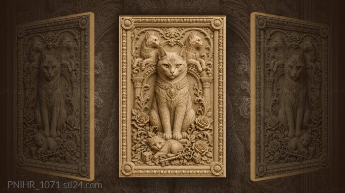 Царственный кот и игривые котята