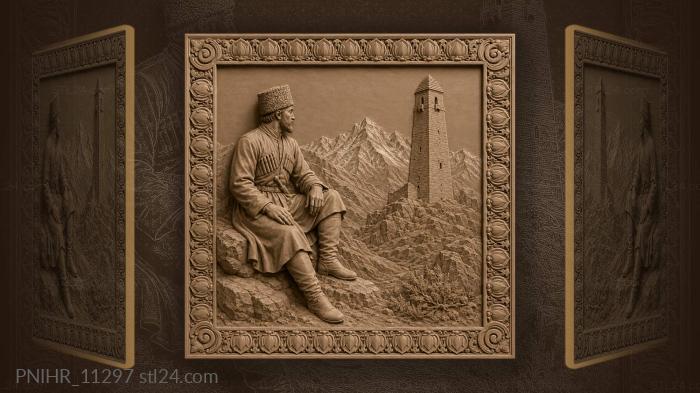 Путник у старинной башни