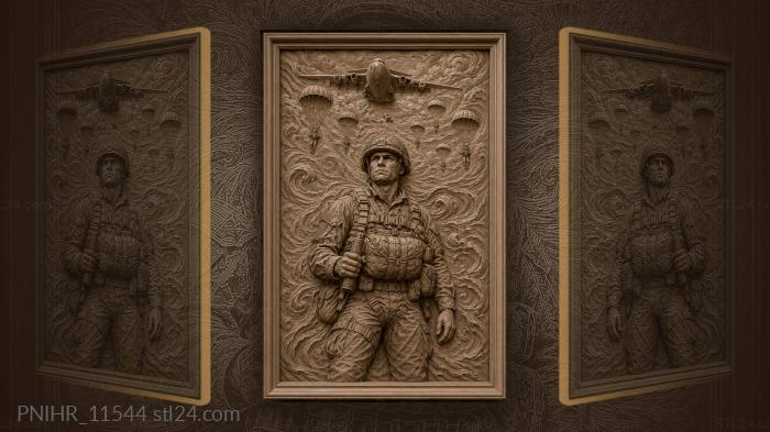 Герой десантник в прыжке