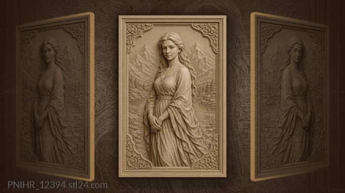 Ундина у горного озера