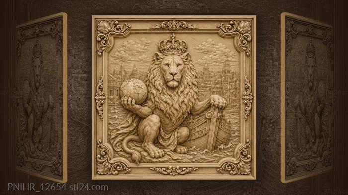 Держит глобус и нос корабля