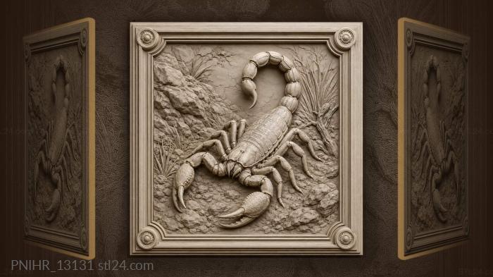 Гладкая ступенчатая рама со скорпионом
