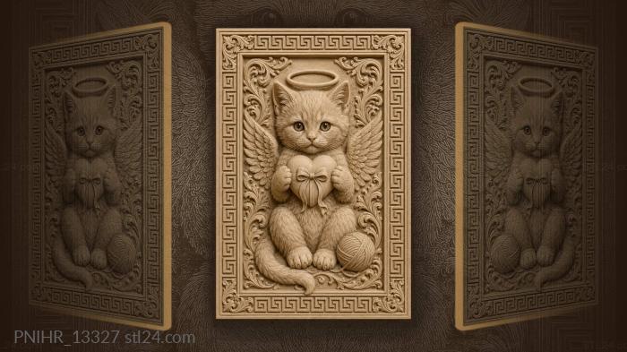 Котенок с крыльями и сердечком