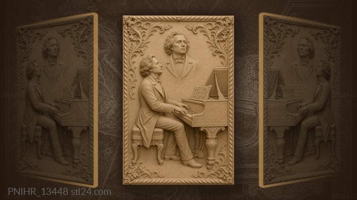 Святослав Рихтер за роялем с бюстом · Людвиг ван Бетховен