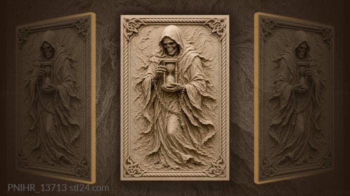 Narrative wall panels - Time, death and flowing robes, PNIHR_13713. 3D ...