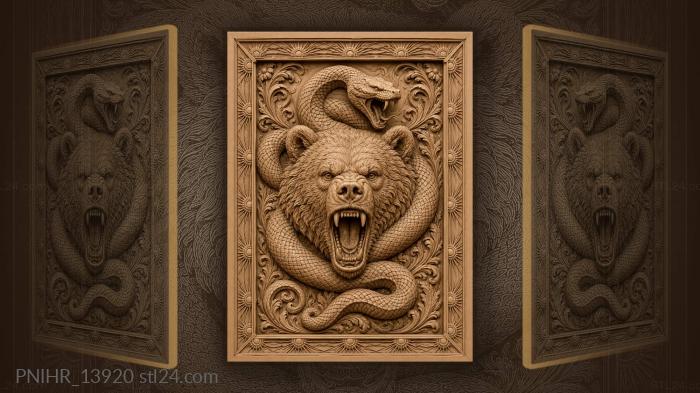 Narrative wall panels - Snake coiled tight around the neck, PNIHR_13920 ...