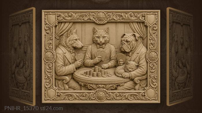 Весёлые звери играют в карты