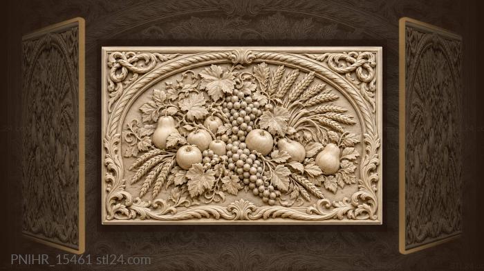 Плоды и колосья под аркой