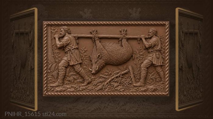 Кабана везут домой с охоты