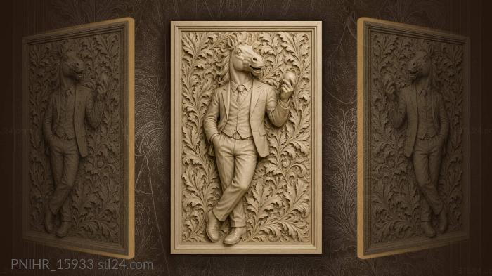Конь в костюме забавный да elegant