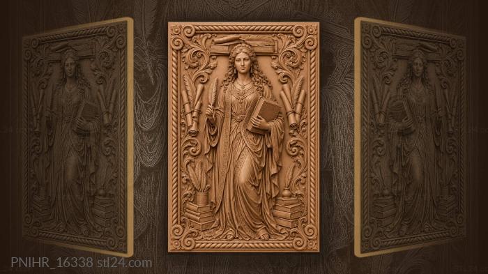 Ученая дама с книгой и пером