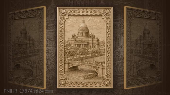 Храм возвышается над мостом и набережной · Исаакиевский собор