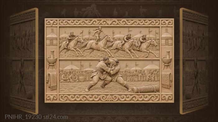 Всадники финишируют пока борцы сходятся
