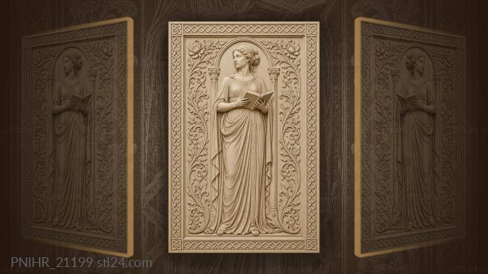 Раскрытая книга в руках стоящей