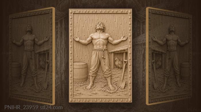 Богатырь встречает ливень