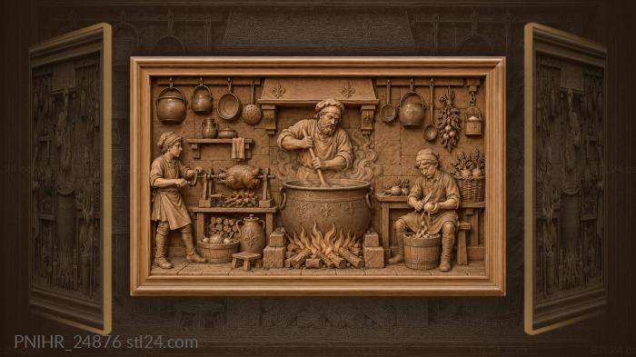 Готовим пир в старинной кухне