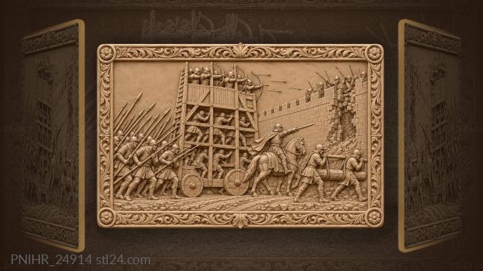 Штурм крепости пехотой и тараном