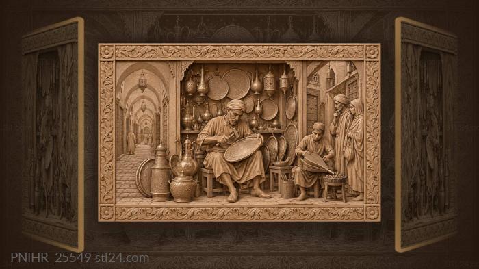 Мастерская тунисского медника оживленная улочка
