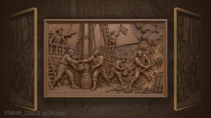 Пожар на корабле герои моряки