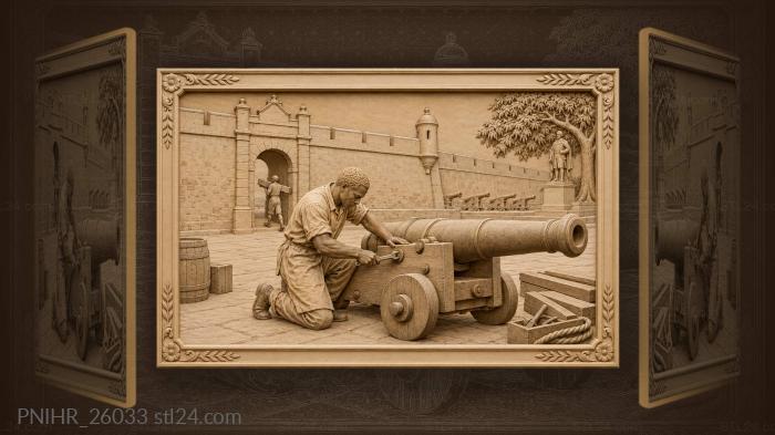 Старинная крепость и мастерская по ремонту