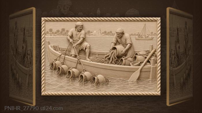 Тунисские рыбаки с уловом осьминогов