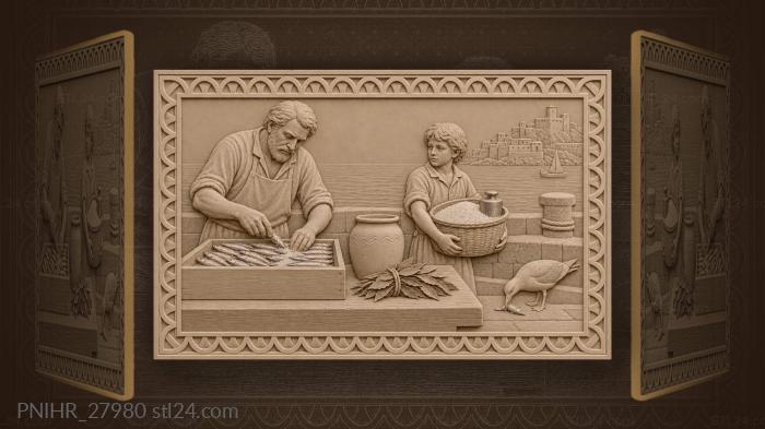 Рыбаки леричи солят анчоусы