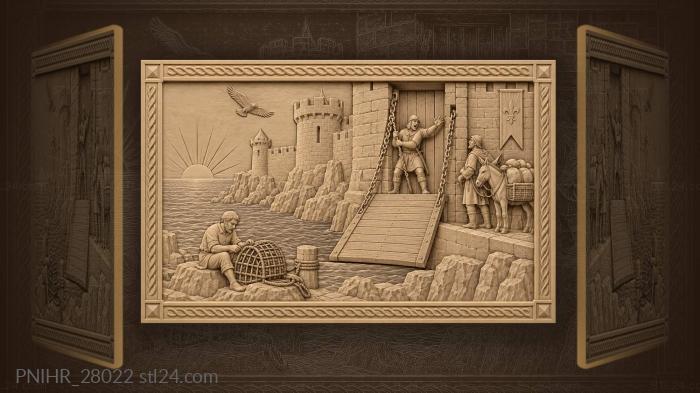 Крепость у моря встречает рассвет