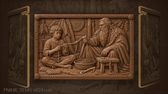 Учитель и ученик с веревками