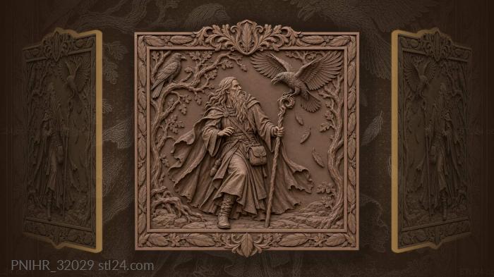 Волшебник и вестник на посохе