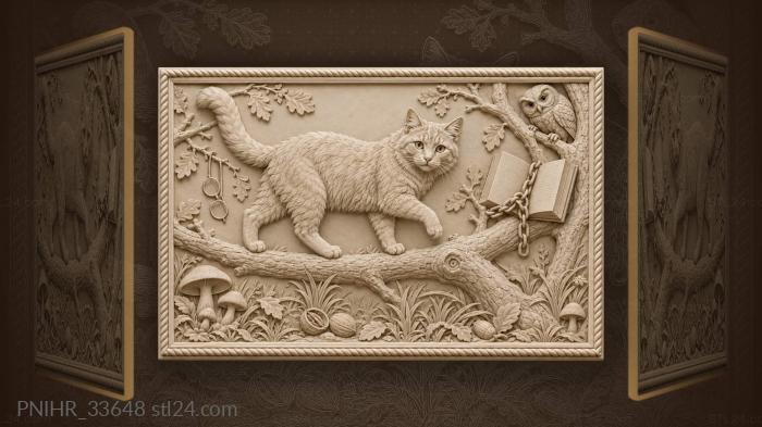 Ученый кот прерывает рассказ перед совой