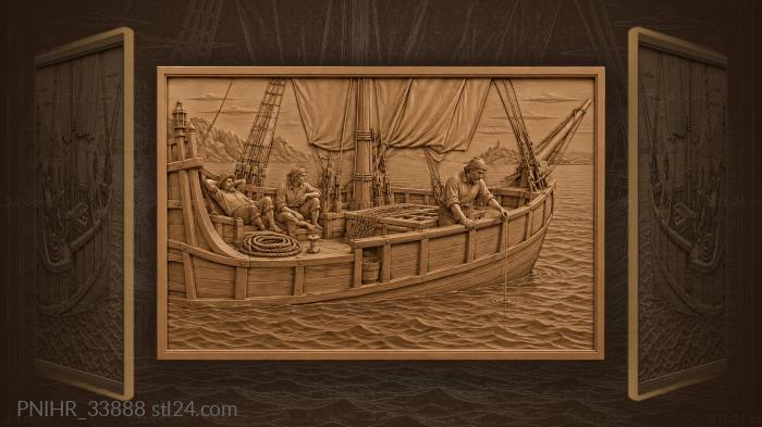 Морской бриз неспешное плавание