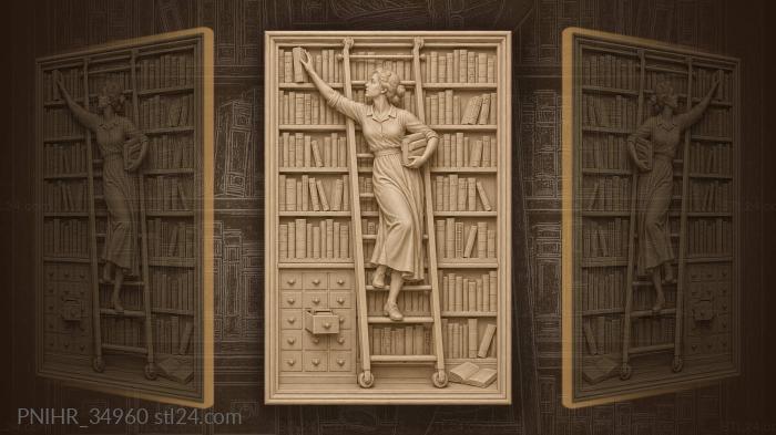 Библиотекарь и старинные книги