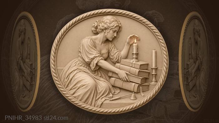 Свеча среди любимых книг