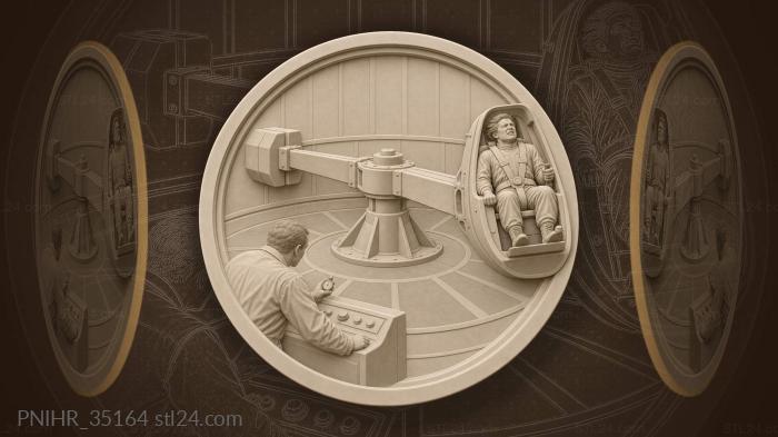 Космонавт выдерживает разгон на центрифуге