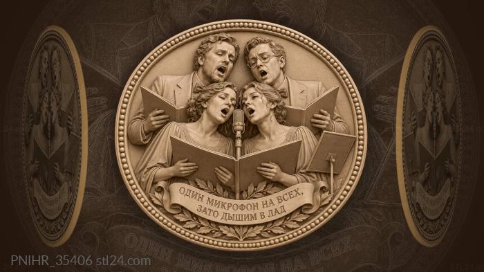 Певцы дышат в лад у микрофона