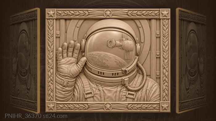 Шлем космонавта отражает весь космический мир