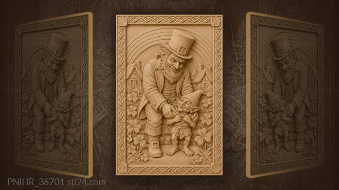 Ирландский сказочник с забавным гномом