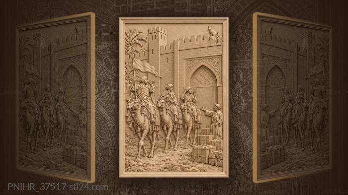 Передний всадник трубит с флагом